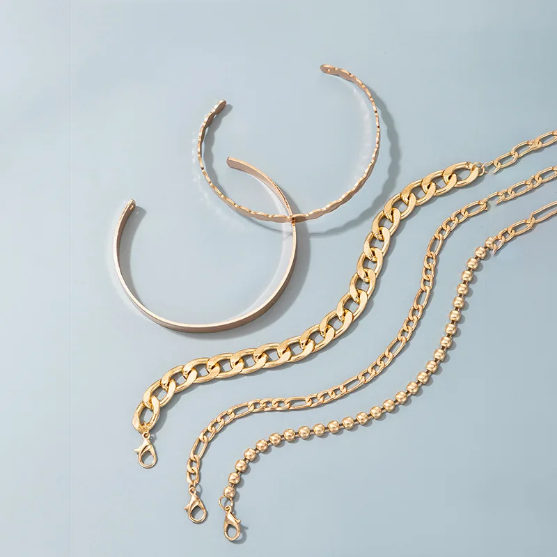 Винтажные наборы браслетов DIEZI из золота бисер серебряного цвета пробы с