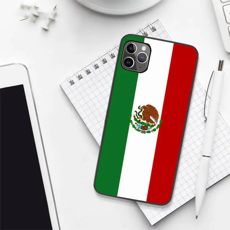 

Mexican National flag eagle red Phone Case for iPhone 7 8 11 12 Pro X XS XR Samsung A S Note 9 10 21S 71 Plus pro Max funda