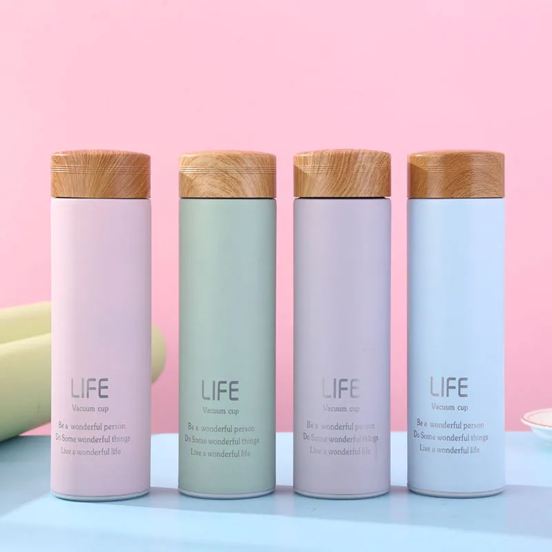 

500 мл двойная кофейная кружка из нержавеющей стали 304, чайная вакуумная фляжка, термобутылка для воды, дорожная Термокружка, термостакан, Изо...