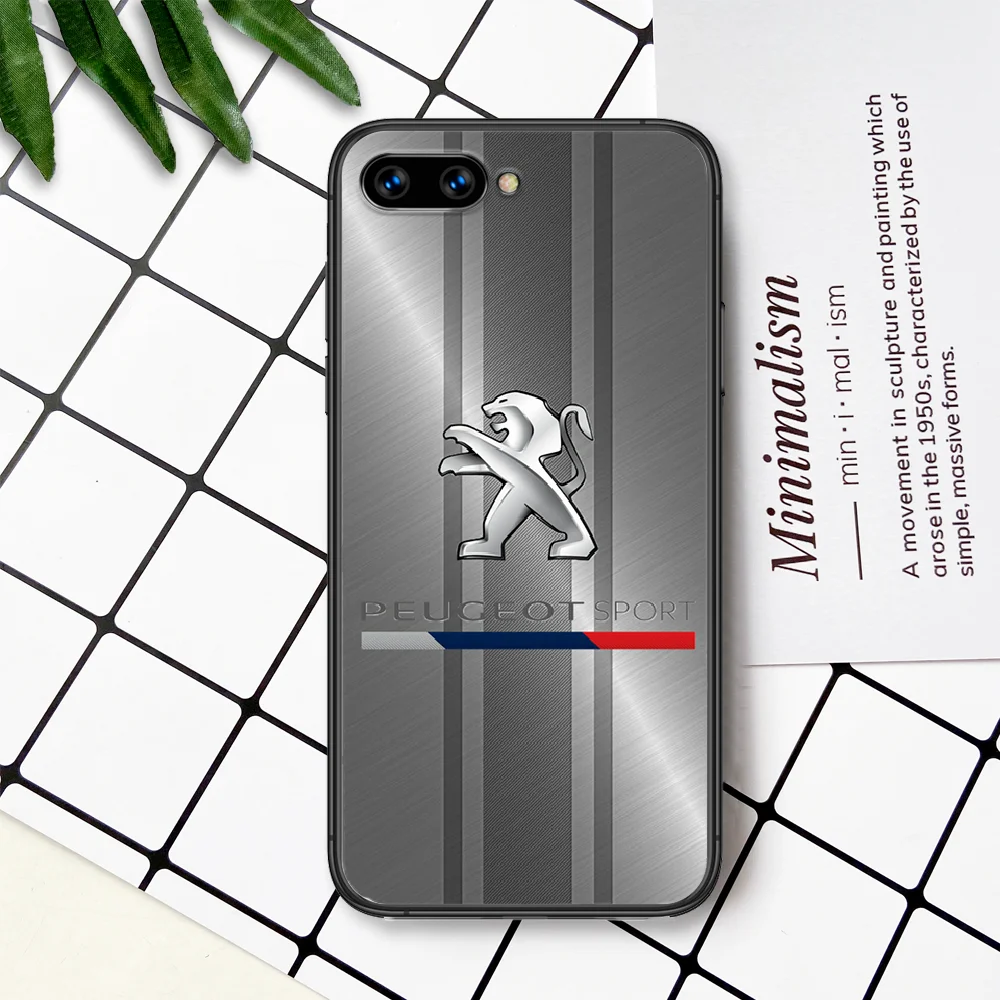 

Luxury Peugeots Car Phone Case For Huawei Honor 6A 7A 7C 8 8A 8X 9 9X 10 10i 20 Lite Pro Play black Cell Tpu Prime Silicone Back
