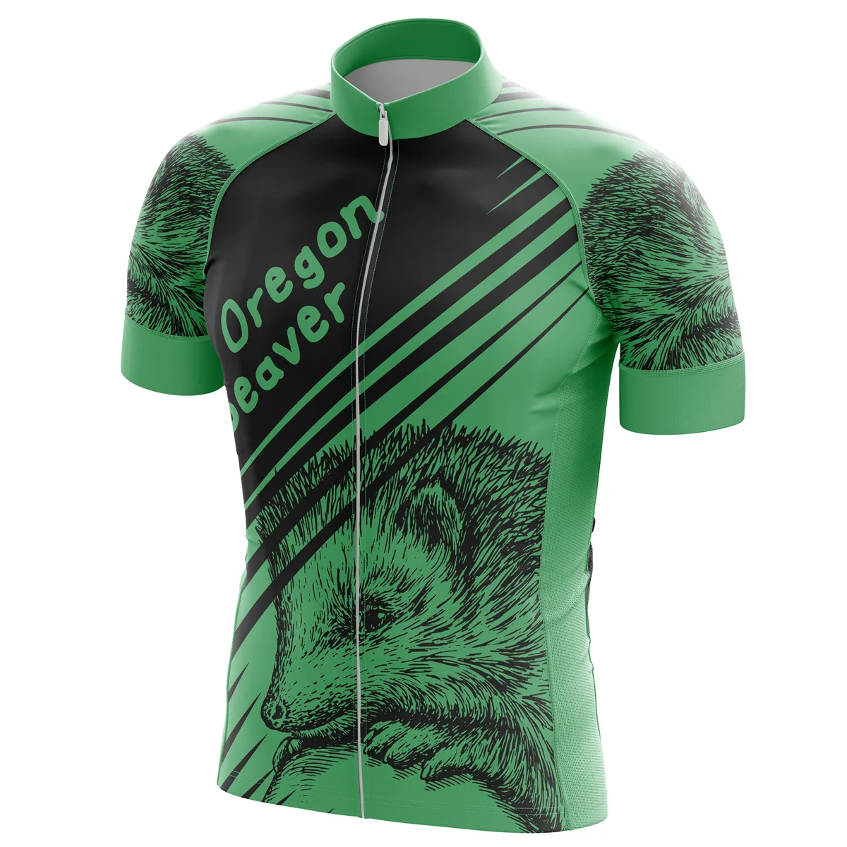 

HIRBGOD Summer Men's Short Sleeve Bike Jersey Beaver Bicycle Shirt for Oregon High Quality Polyester Cycling Clothing,TYZ414-01