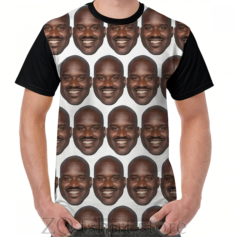 Shaq атака Футболка с принтом мужские футболки для женщин футболка забавная