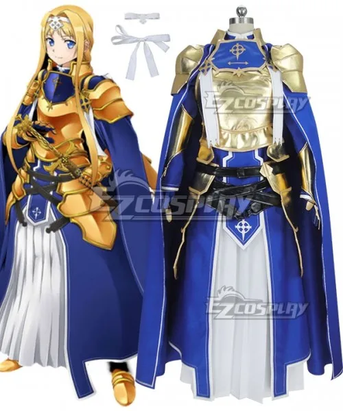 

Sword Art Online Alicization SAO Alice Battle Dress Suit Girls Halloween Party Dress Adult Outfit Set Cosplay Costume E001