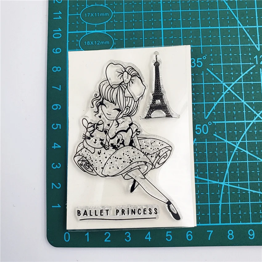 Hot 6*9cm ballerina Transparent Clear Stamps / Silicone Seals Roller Stamp for DIY scrapbooking photo album/Card Making | Дом и сад