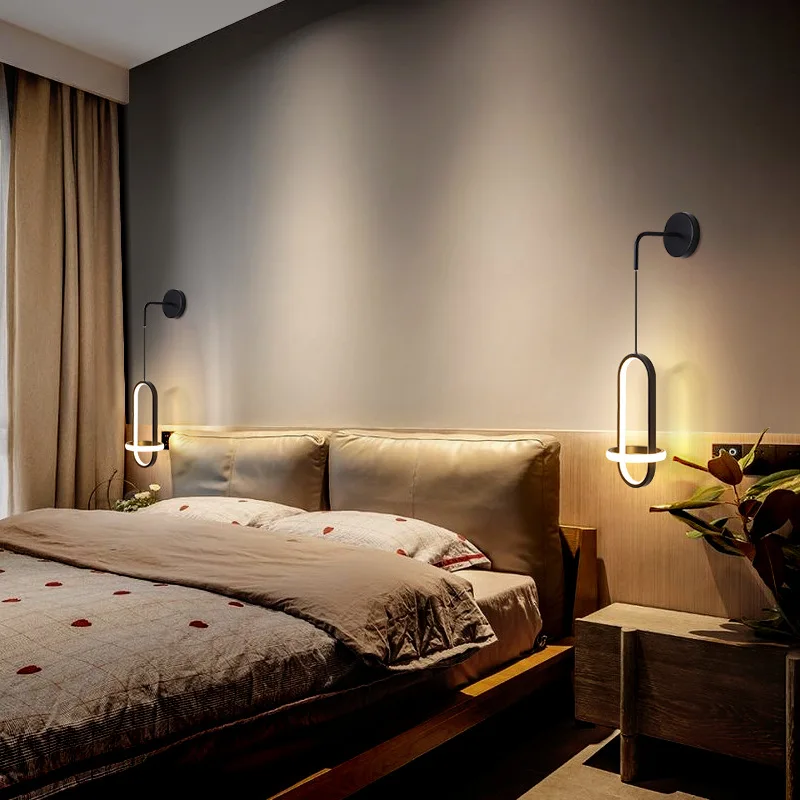 

Modern Light luxury LED Wall Lamp Nordic Bedroom Bedside Corridor Stairs Home Decor Long line Sconce Lighting Fixture 220V 21W