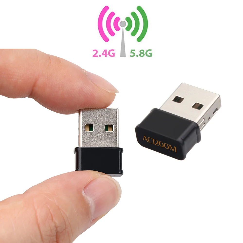 wifi card usb wi fi adapter 1200mbps dual band 2 4g 5g ghz 802 11 antenna wireless network dongle internet gratis for pc phone free global shipping