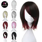 Парик для косплея Miss U Hair, синтетические короткие прямые, черные, коричневые, красные, белые, светлые, на Хэллоуин, для ролевых игр, костюм для косплея