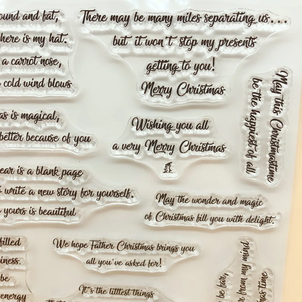 Прозрачные штампы Alinacutle рождественские с изображением Санты для скрапбукинга