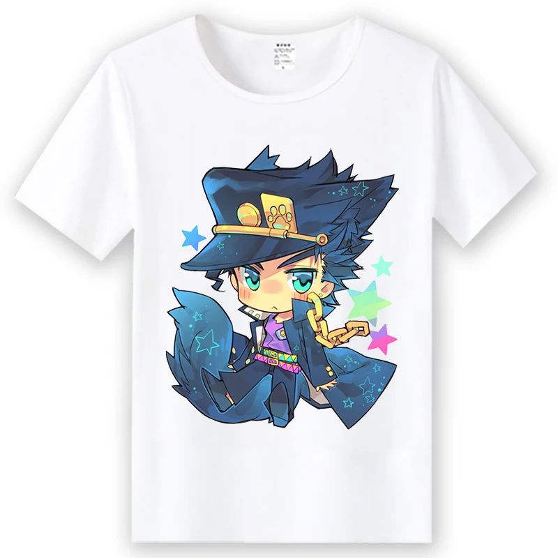 Летняя футболка для косплея Джоджо из японского аниме Невероятные приключения