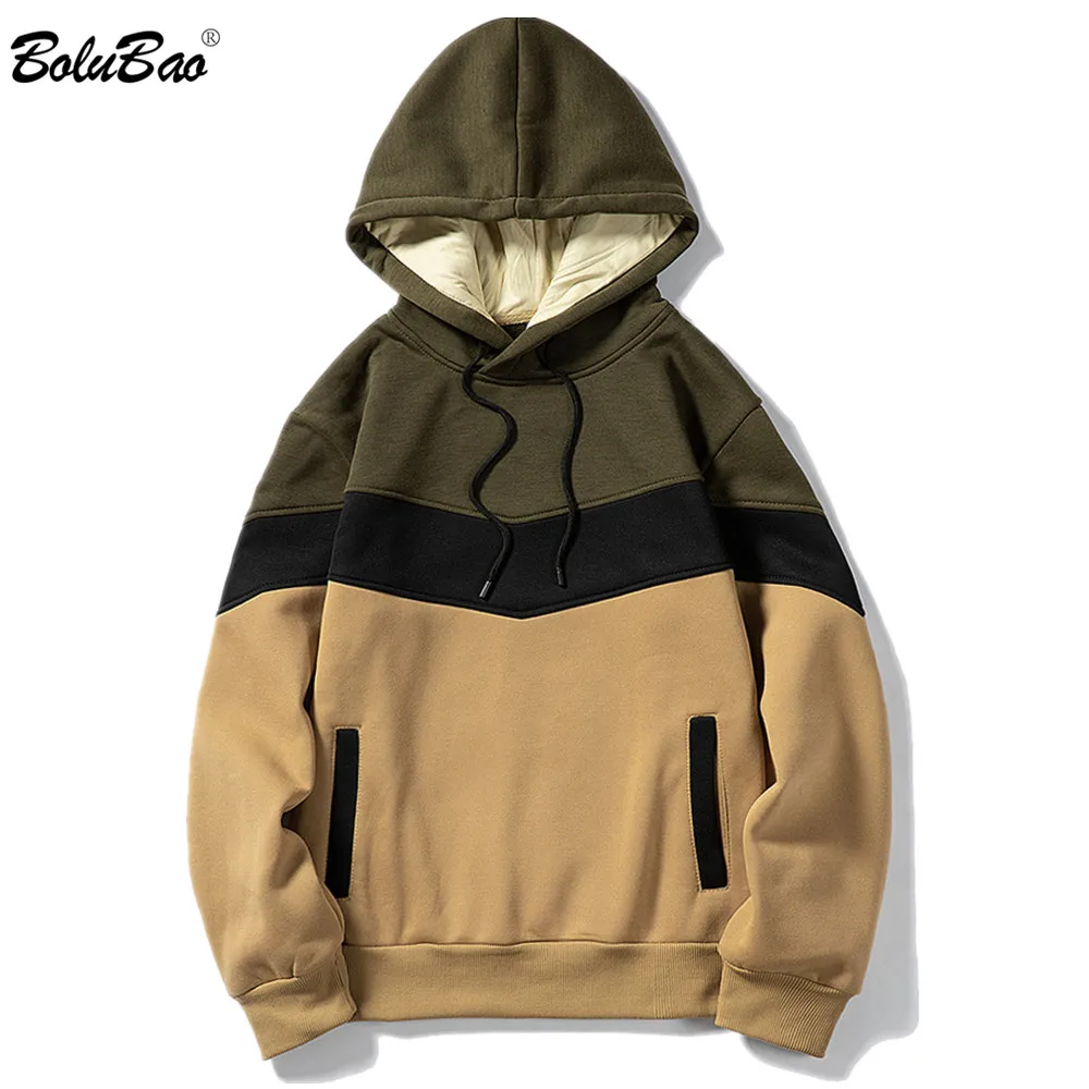 

BOLUBAO Brand Men Trendy Hoodies Tops Men High Street Hooded Sweatshirt Autumn Winter New Casual Wild Hoodies Sweatshirts Male