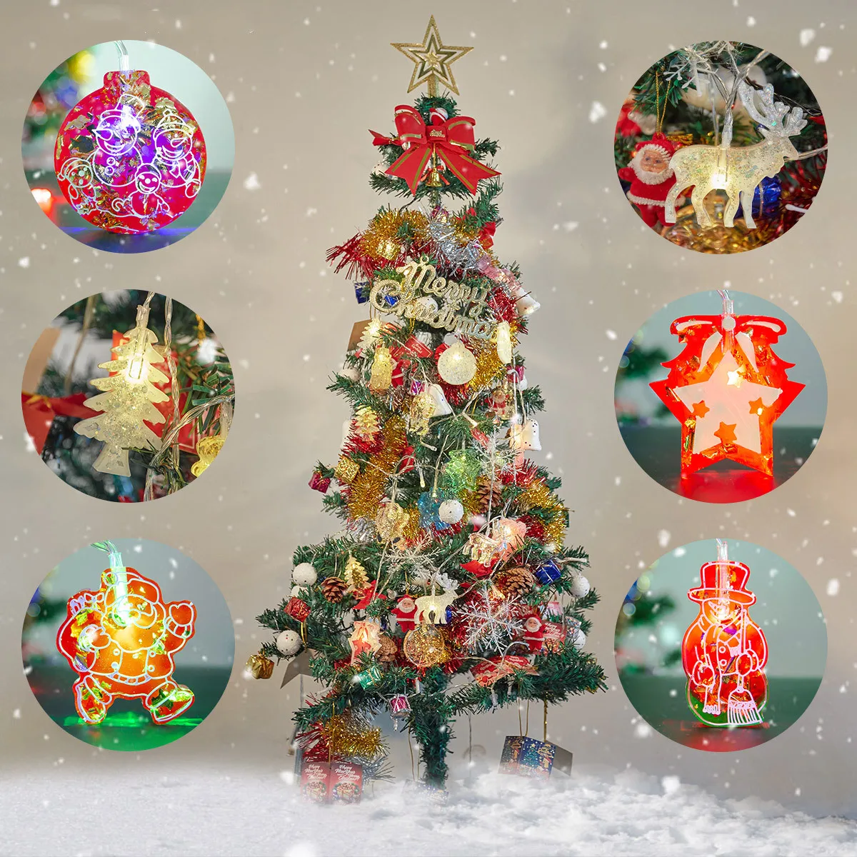 

DIY Christmas Decoration Silicone Mold Snowman Christmas Atmosphere Lighting Listing Christmas Tree Crystal Epoxy Resin Mold