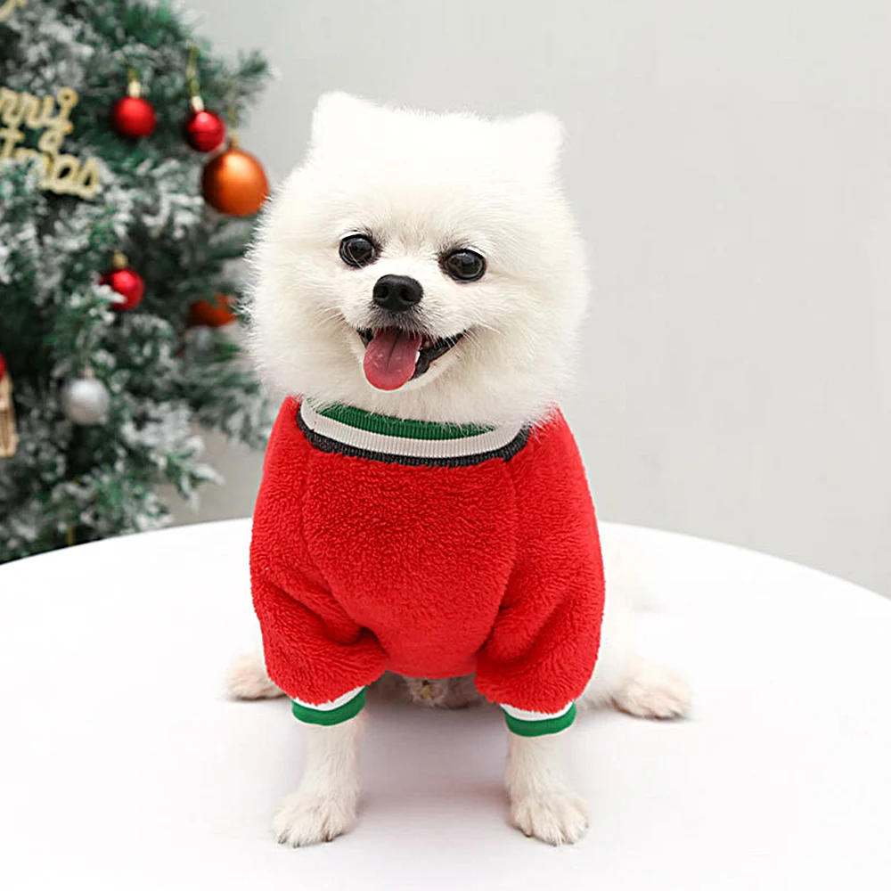 

Christmas Dog Clothes 2021 New Year Pet Dogs Clothing For Small Medium Dogs Costume Chihuahua Maltese Pullovers Dog Hoodie Coat
