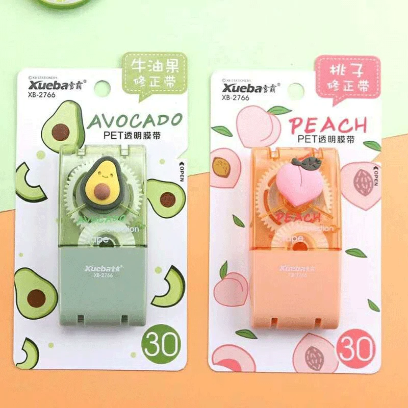48 pcs/lot Avocado Peach Correction Tape Cute Decoration Stickers Promotional Gift Stationery School Office Supplies