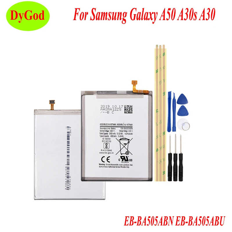 Аккумулятор 4000 мАч для Samsung Galaxy A50 A505F SM A30s A30 аккумулятор высокого качества