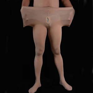Для мужчин колготки оболочка u-образной выпуклостью спереди пикантные 80D блестящие глянцевые Колготки Нижнее белье Sissy-носки для малышей medias Hombre ноги Теплые; больших размеров Размеры