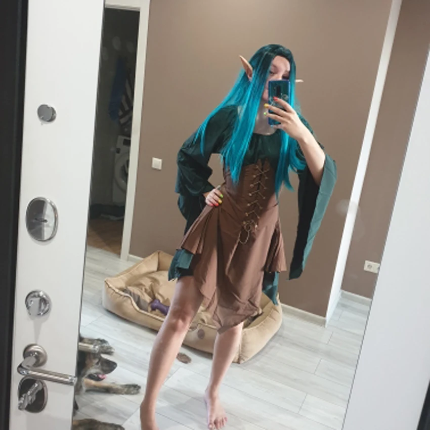 Женские костюмы для косплея эльфа в средневековом стиле платья королевы