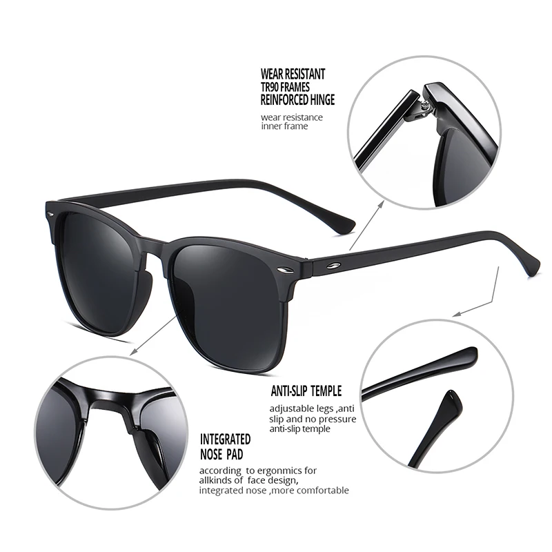 Pro Acme брендовые дизайнерские квадратные поляризованные солнцезащитные очки для