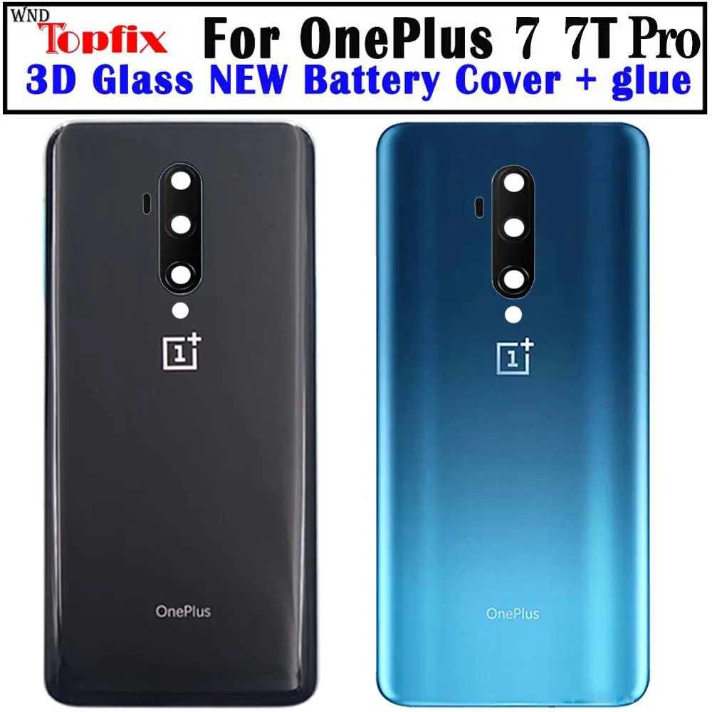 Новый Батарея чехол для Oneplus 7T Задняя крышка Стекло Дверь заднего света Pro Корпус