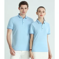 unisex polo shirt high quantity casual men and women short sleeve cotton tees solid color glof business clothes dropshipping