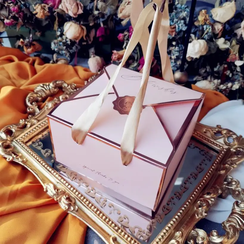 

AVEBIEN Simplicity Envelope portable gift box packaging baby shower Birthday Party Decorations cake Chocolate Paper box new 2021