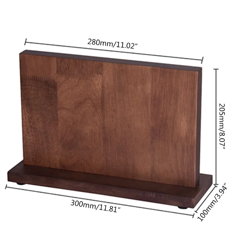 

Wooden Magnetic Knife Holder Double Side Kitchen Knife Block Large Capacity