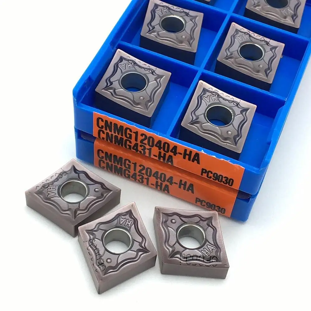 10 piezas de herramienta de torno CNMG120404 HA PC9030 CNMG120408 HA PC9030 herramienta de torneado externo hoja de carburo
