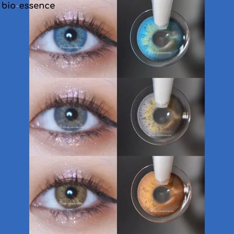 1 pair colored contact lenses for eyes with prescription russian series lenses for myopia yearly blue contacts with correction free global shipping