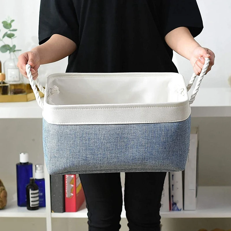 

Large Storage Baskets for Organizing Fabric Baskets Set Collapsible Baskets for Shelves, Decorative Bins with Handles