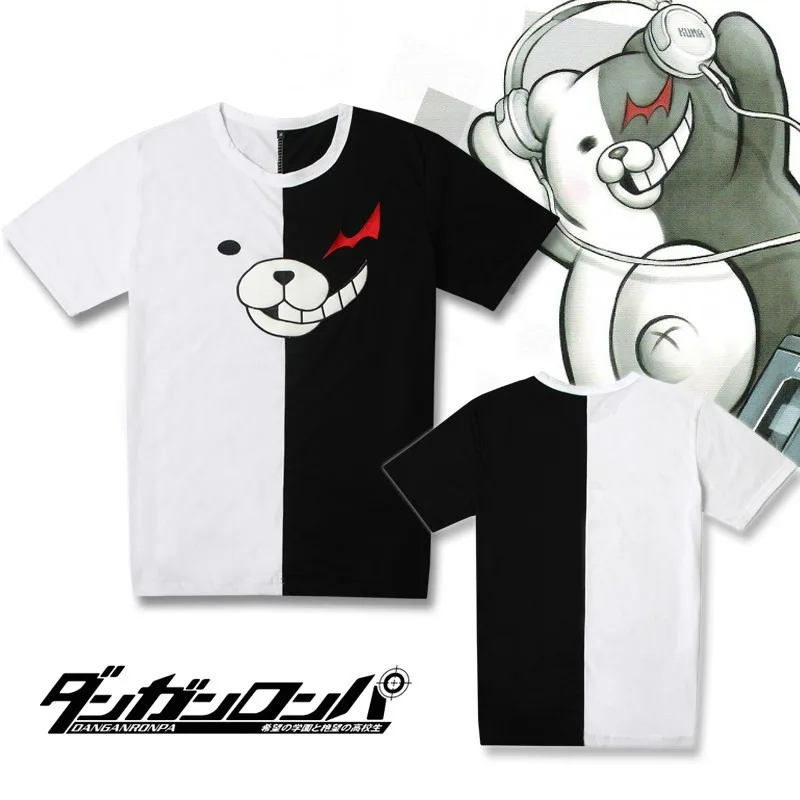

Danganronpa Cosplay Costumes Anime Pullover T-shirt Trigger Happy Havoc Men Women Causal Cotton Tshirt Halloween Live Cosplay
