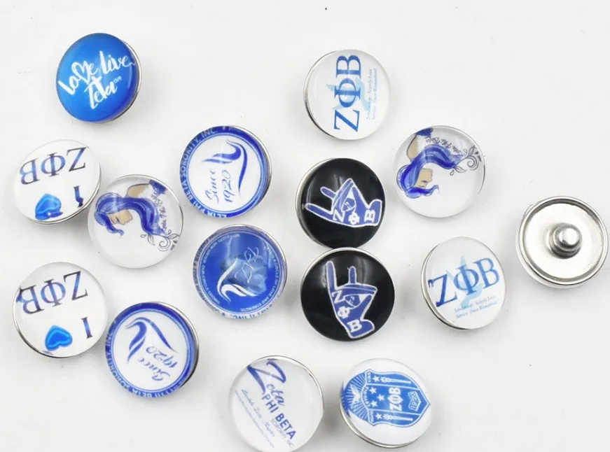 18MM Cabochons Delta Sigma Theta кнопка оснастки ювелирные изделия Шарм для имбирного оснастки браслет стекло оснастки Шарм ювелирные изделия 12 шт смешанные - Окраска металла: 18MM Cabochons