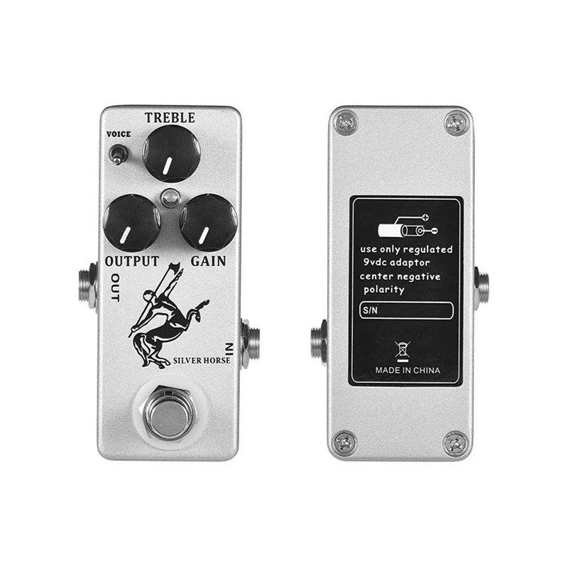 MOSKY 2 Pcs Horse Guitar Effect Pedal Overdrive Full Metal Shell Bypass Parts Silver &amp Gold | Спорт и развлечения