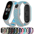 Ремешок силиконовый для xiaomi mi band 6, сменный Браслет для смарт-часов mi band 5 4 3, аксессуары