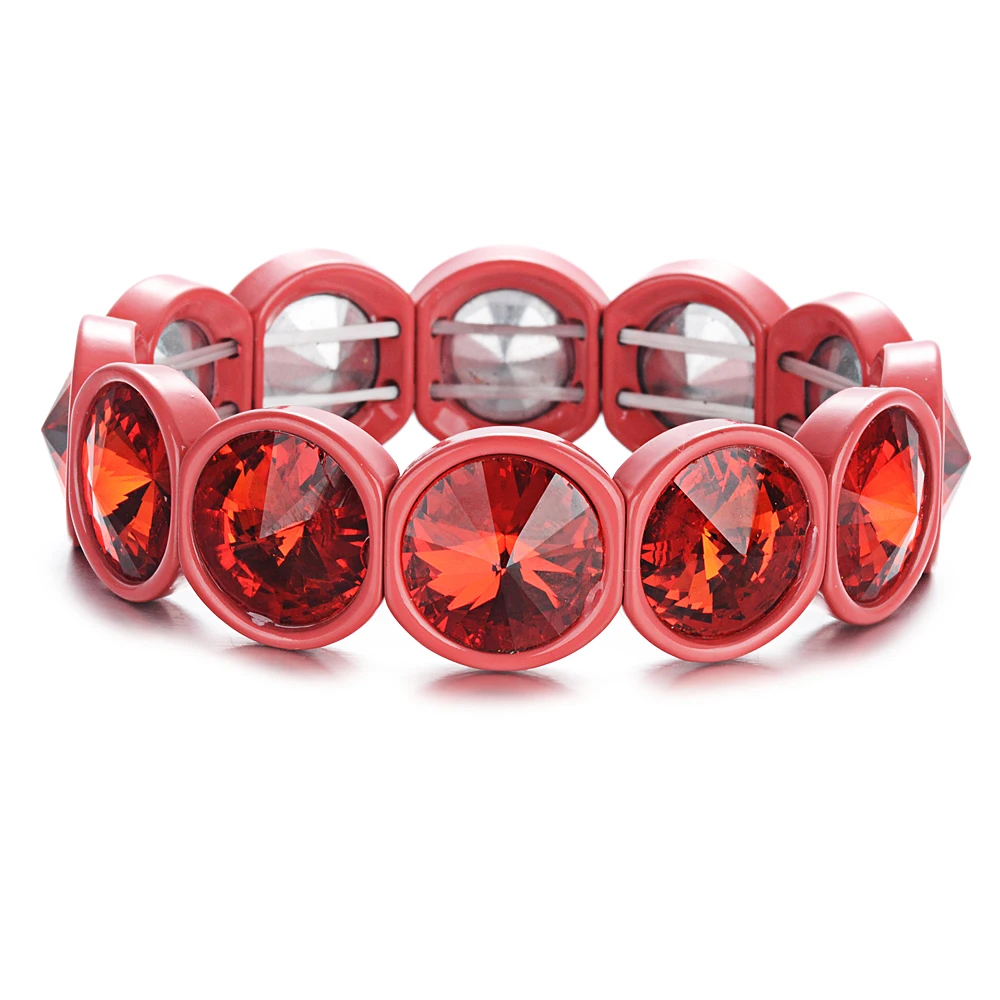 Радужные яркого цвета хрустальные браслеты ювелирные изделия модный браслет с