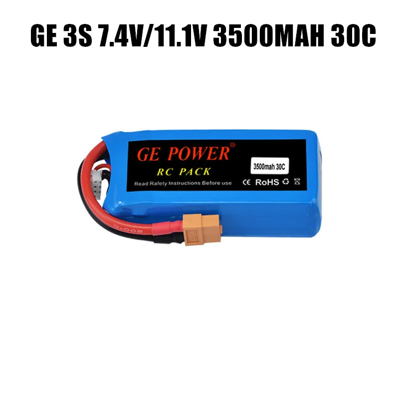 GE 2S 7 4 V 3500MAH 3S 11 1 30C Lipo батарея T Plug XT60 разъем для радиоуправляемого дрона