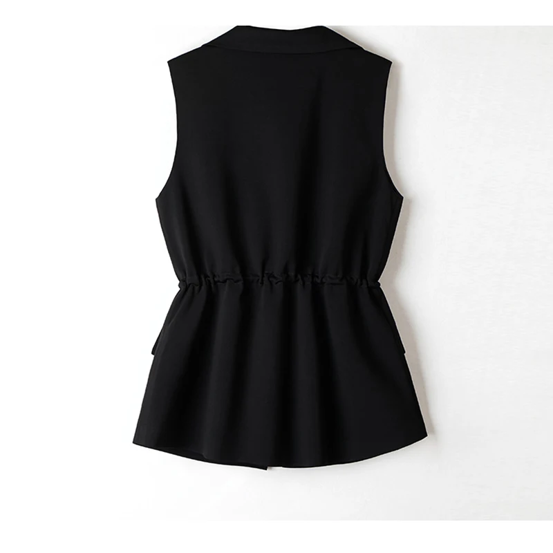 

Women Short Vest Office Lady Waistcoat Blazer Sleeveless Vest Coat L9001010