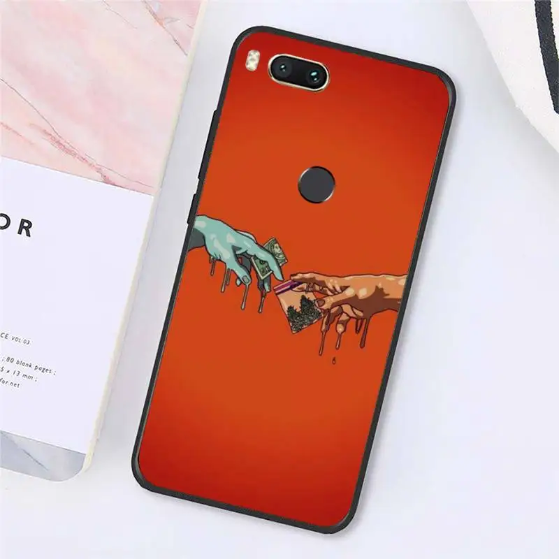 

Funny Hand The Creation of Adam Phone Cases For Xiaomi Redmi note 7 8 9 t k30 max3 9 s 10 pro lite funda coque