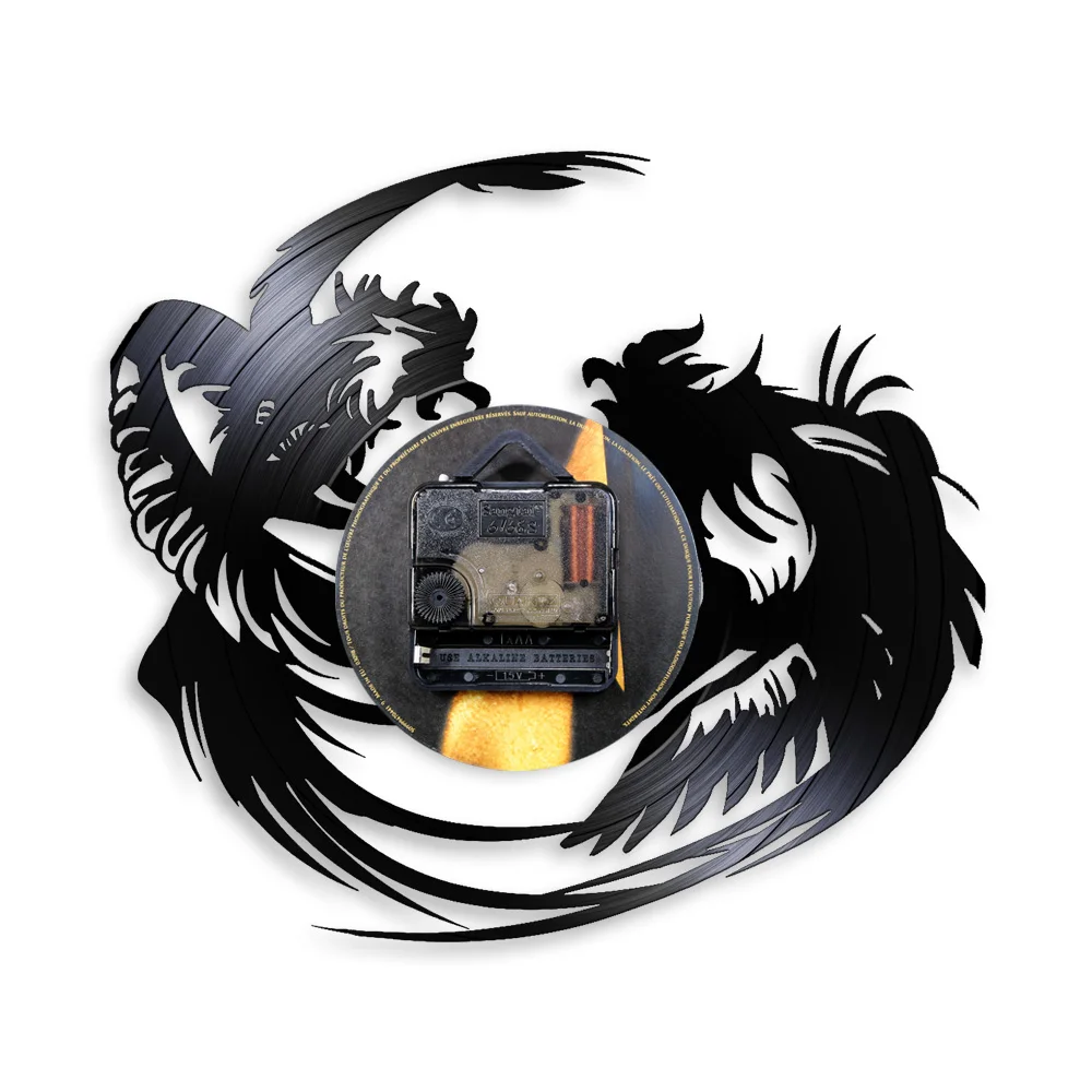 Настенные часы с виниловой пластиной украшение для крепкого творчества в стиле