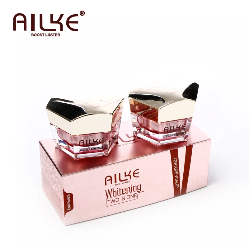 AILKE Rose Cream Cosmetics Face Collagen Anti-wrinkle Freckle Glutathione Skin Whitening Hyaluronic Acid Women Facial Care Set