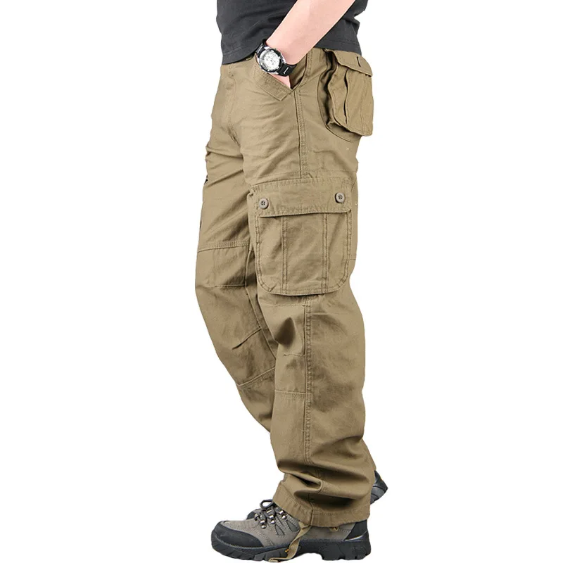 

Men's new three-dimensional 6 pockets outdoor multi-pocket cargo pants safari style trousers casual pants large size 28-44