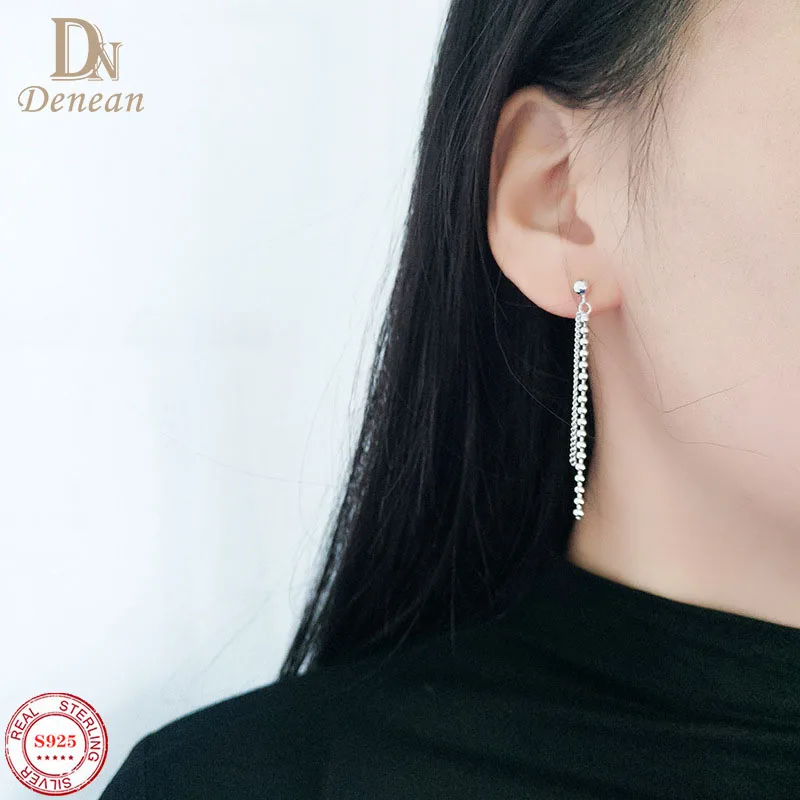 

Женские серьги из серебра 925 пробы с длинными кисточками