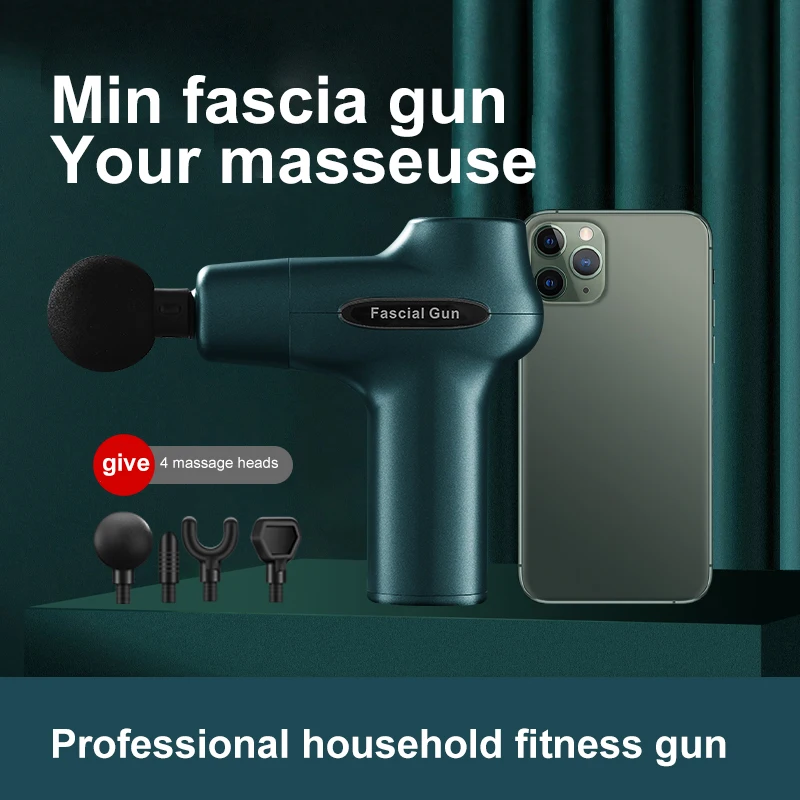 

Massage Gun ABS Fascia Muscle Massager Low Noise Deep Tissue Percussion Gym Body Building Fitness Equipment Sport Accessories
