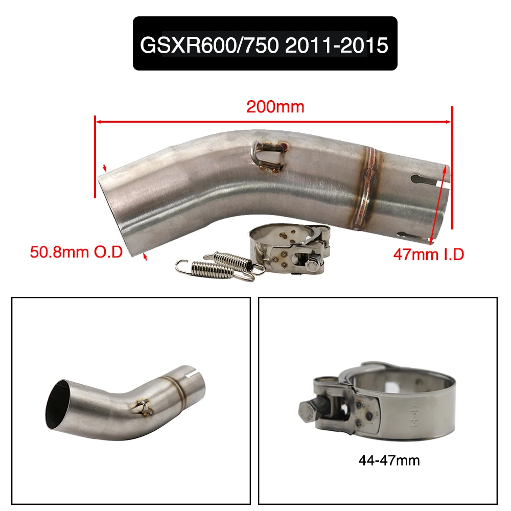 Alconstar-глушитель выхлопной трубы мотоцикла средний соединитель для Suzuki GSXR600/750 K6 K7
