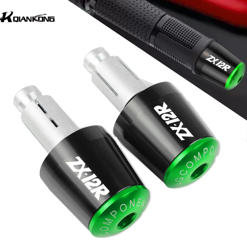 

For Kawasaki ZX12R ZX-12R 2000 2001 2002 2003 2005 2006 2007 Motorcycle Handlebar Grip Ends Weights Anti Vibration Silder Plug
