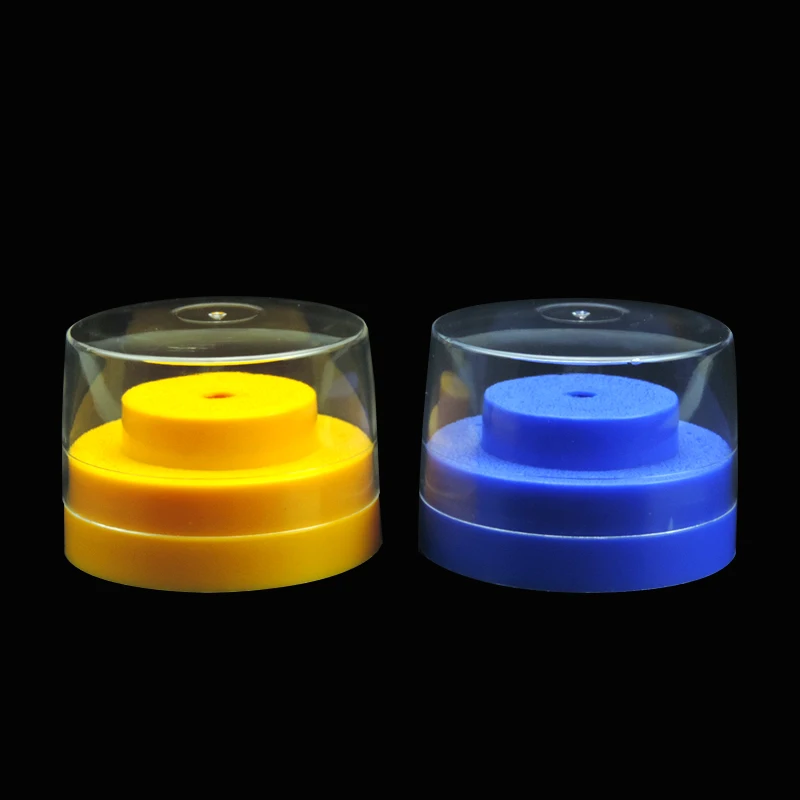

60 Holes Round Holes Plastic Bur Holder Burs Block Case Box For Diamond Bur Holder Dental Lab Endodontic Reamer Grinding Holder