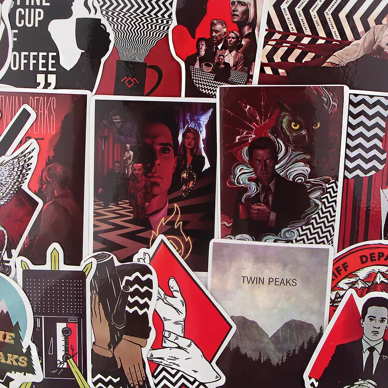 18PCS Horror TV Series Twin Peaks Terror Stickers for Waterproof Sunlight-Proof DIY Ideals Cars Phone Skateboard Laptop - купить по