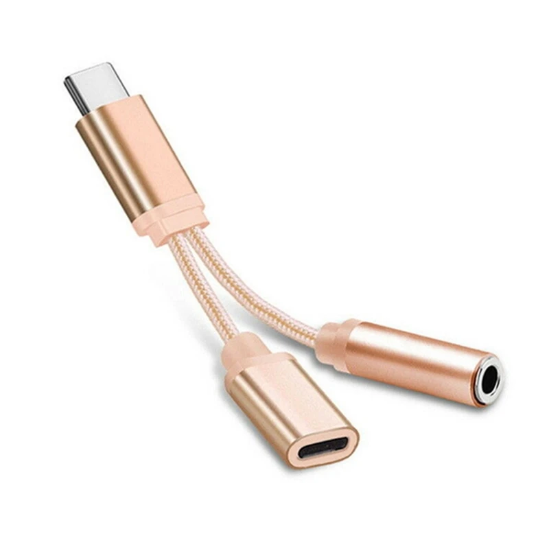 

Fast Transmission Aluminum Alloy Type-C to 3.5mm Digital Adapter Cable Small Convenient Black/ Gold/ Rose Gold