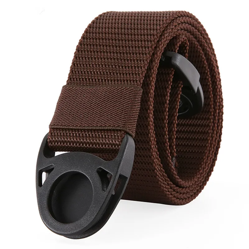 Холщовый ремень TJ-TingJun с пластиковой пряжкой и помпоном без железа