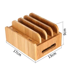 Wooden Charging Dock Station for Mobile Phone Holder Stand Bamboo Charger Stand Base For Tablets For iphone