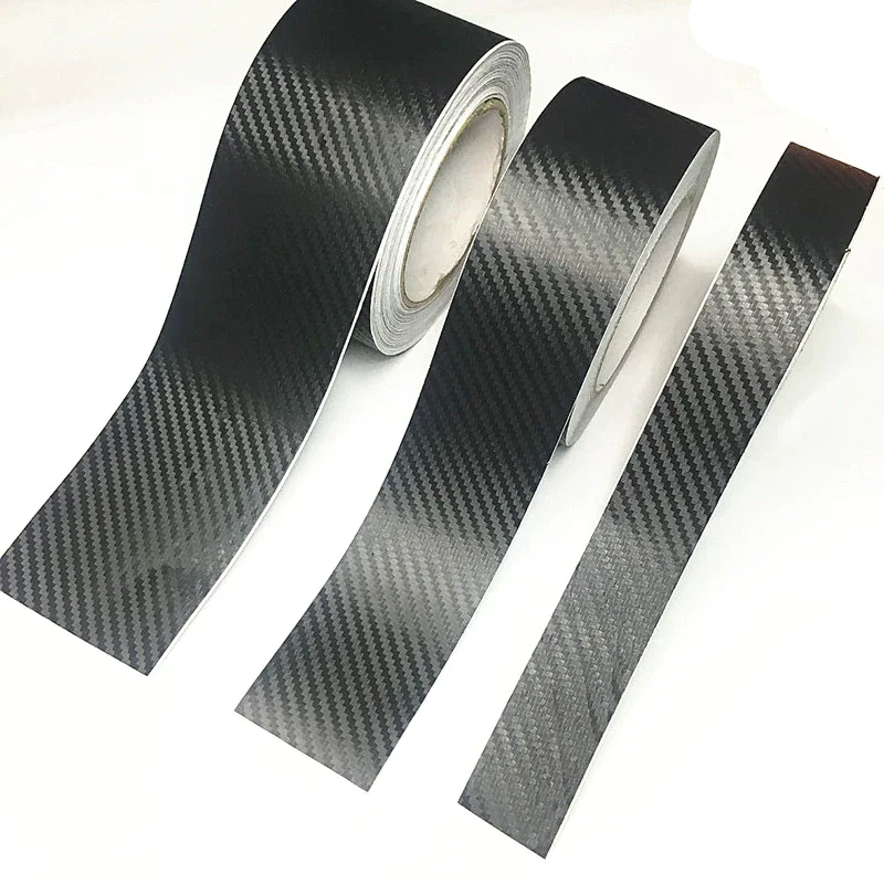 

3D Carbon Fiber Car Sticker DIY Paste Protector Strip Auto Door Sill Side Mirror Tape Waterproof Protection Film Car Accessories