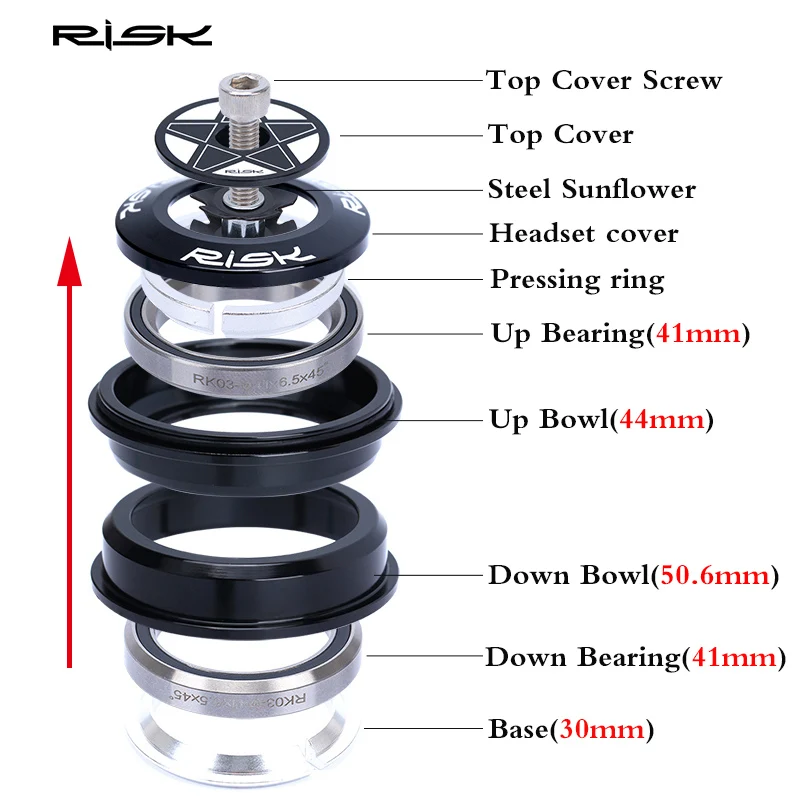Новая велосипедная гарнитура 44-50 6 мм алюминиевая двойные подшипники